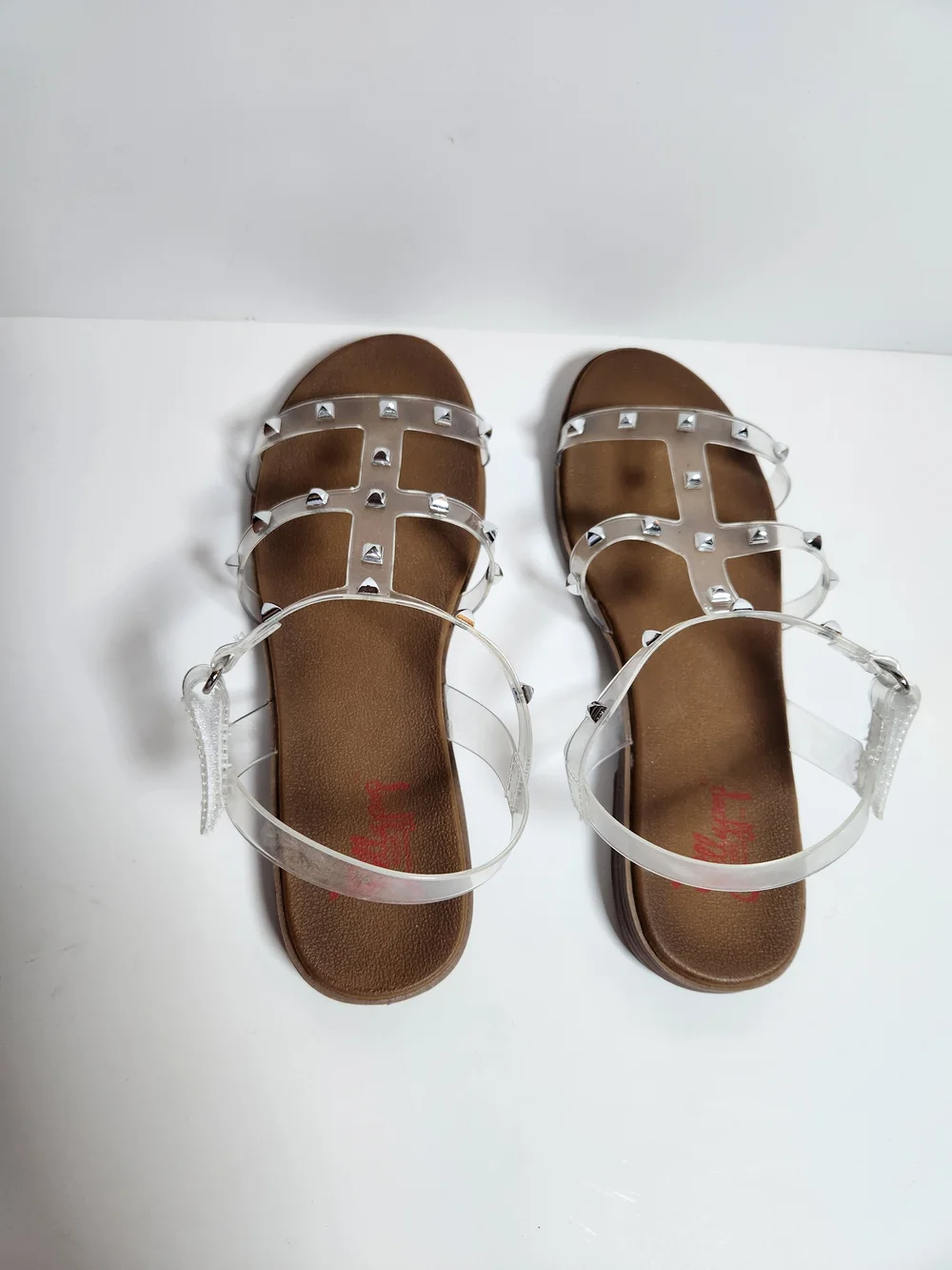 Jellypop Girl's Clear Silver Studded Sandals